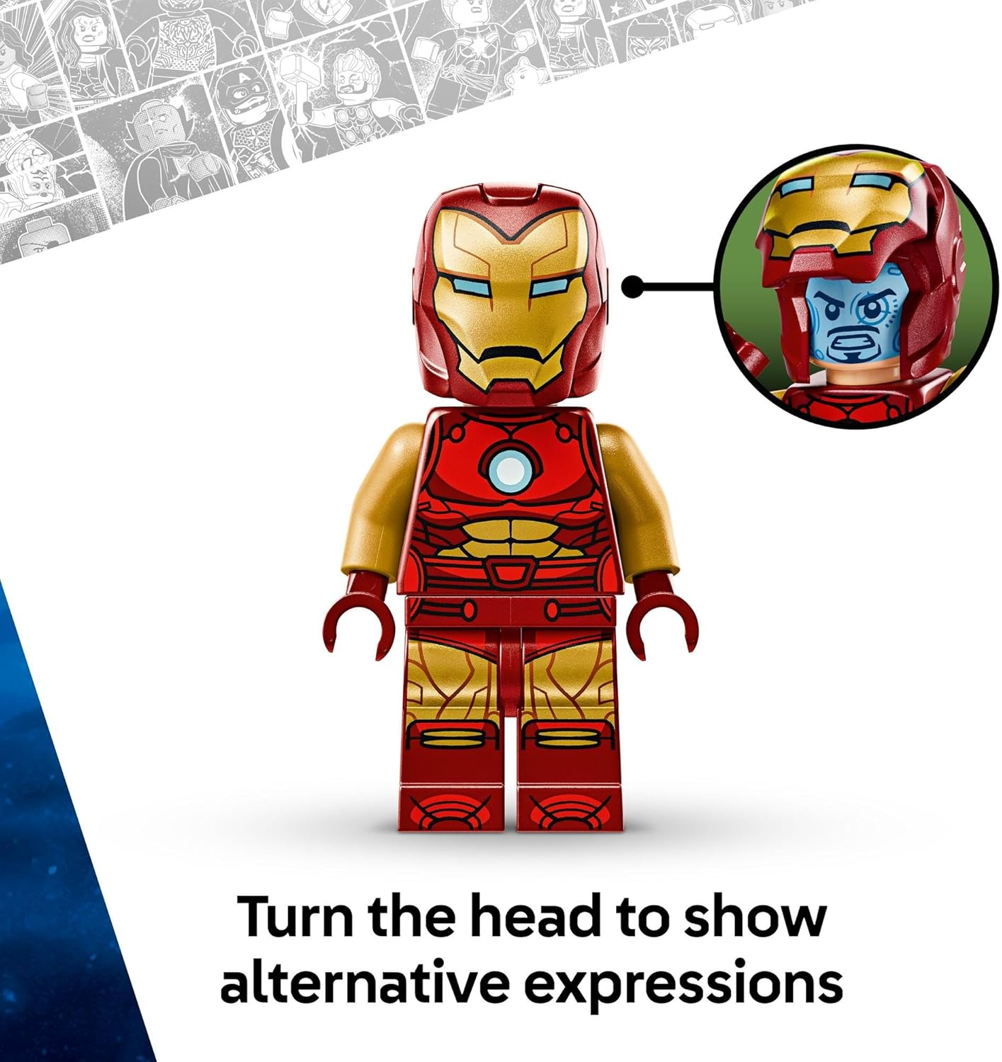 LEGO Marvel Iron Man Mech Vs. Ultron Playset, Super Hero Building Toy for 6+ Year Old Boys & Girls, Avengers Set Features a Buildable Kids Toy Mech Action Figure and 2 Minifigures 76307