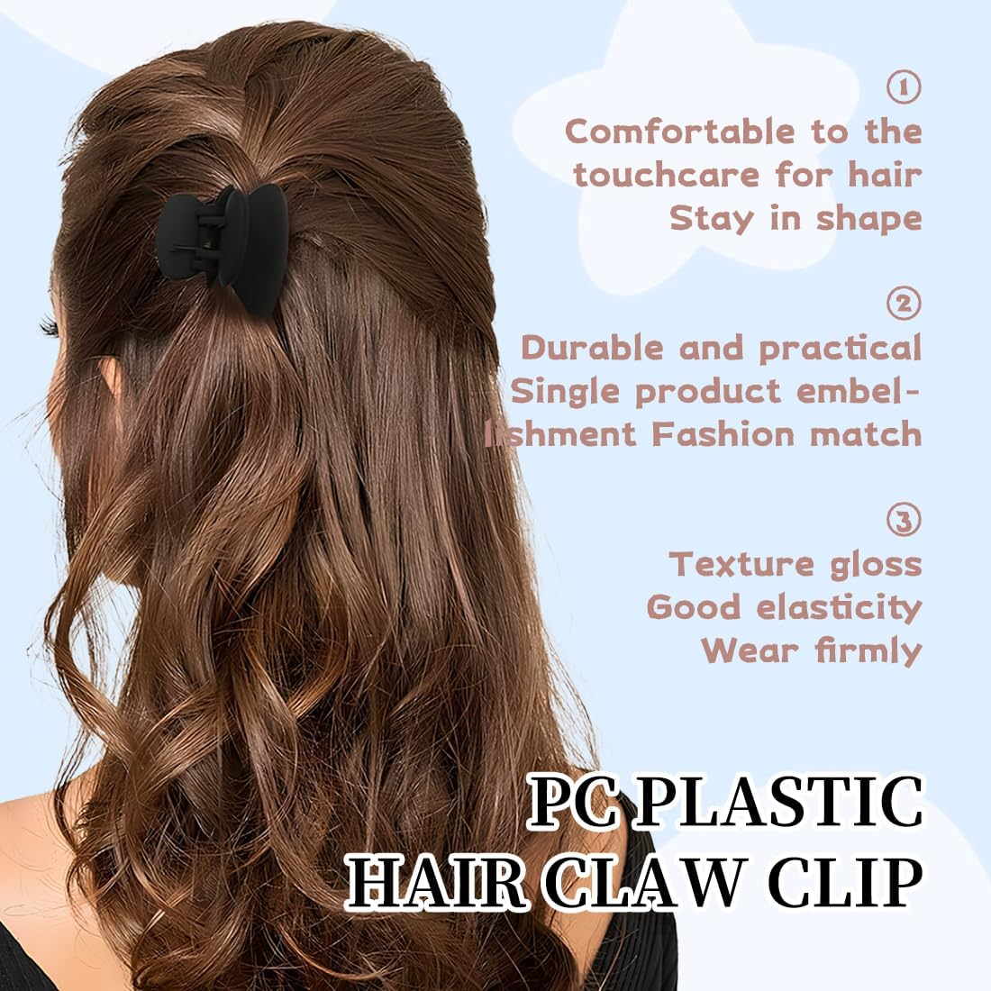 KIRZAX Pack of 12 Women'S Small Hair Clips, 4 Cm Hair Clip, Mini Accessories, Strong Stylish Banana Clip, Spider Hair Clips for Women, Girls, Children image number 2