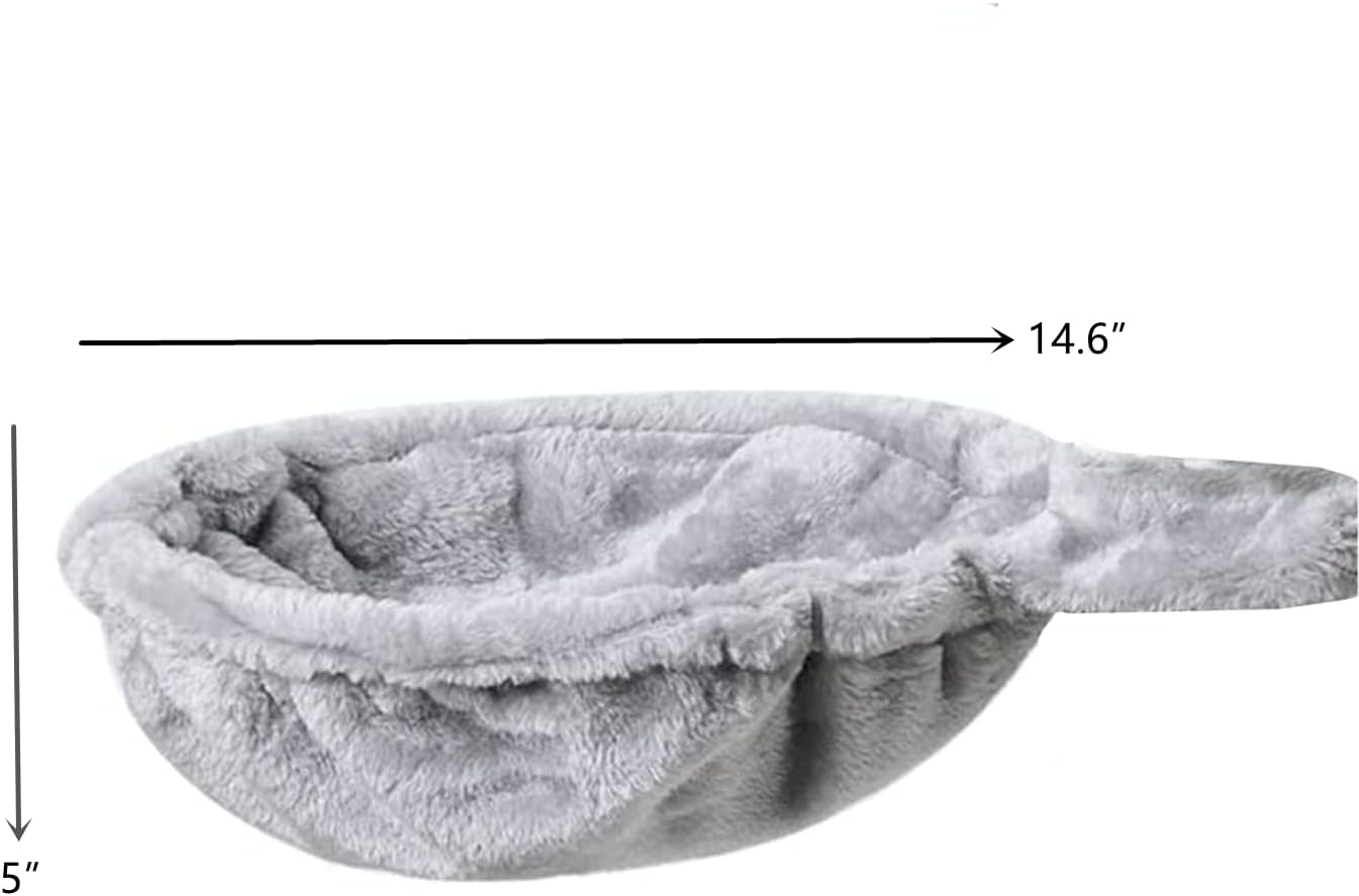 Shengocase 14.6'' Light Grey Nest Basket Lounger Hammock Bed for Cat Tree Cat Tower Replacement, 5-Pack Hanging Toys, Cat Tree Accessories Hammock Attachment 1Pc Large image number 3