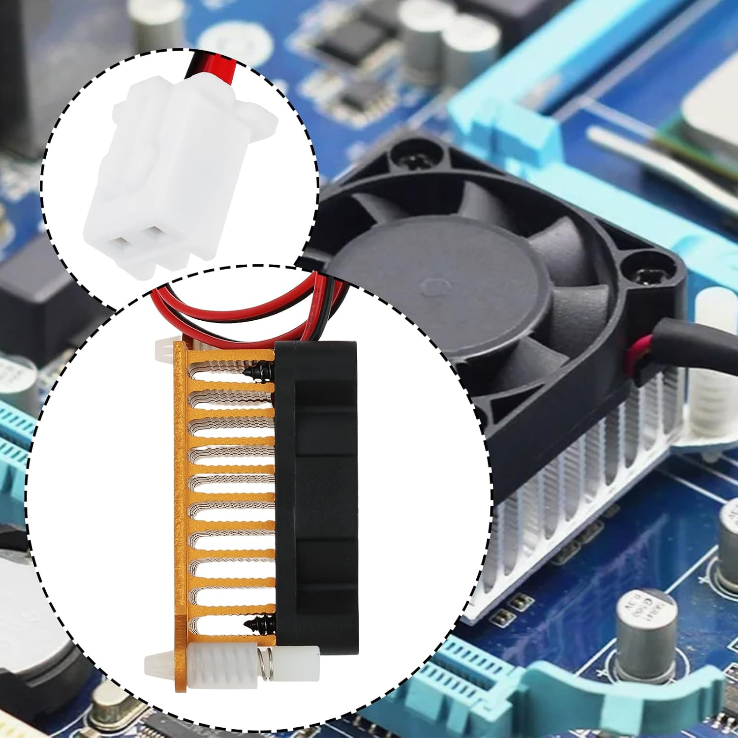 Create Idea Aluminum Radiator Fan XH2.54 DC5V 40Mm Compatible with Northbridge Chipset Cooling image number 4