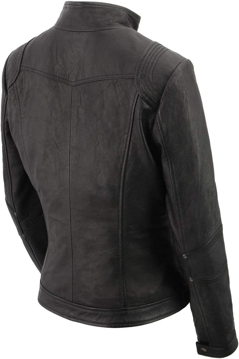 Milwaukee Leather Womens Motorcycle Jacket, Black, X-Large US image number 5
