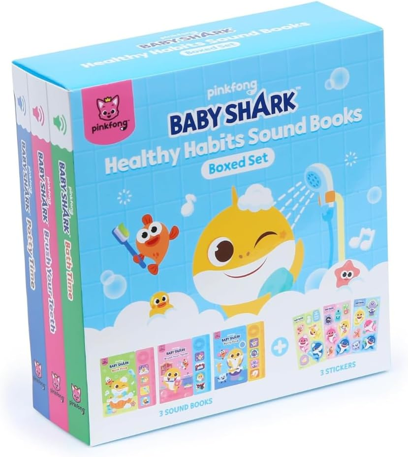 Pinkfong Baby Shark Healthy Habits Sound Books Boxed Set image number 1