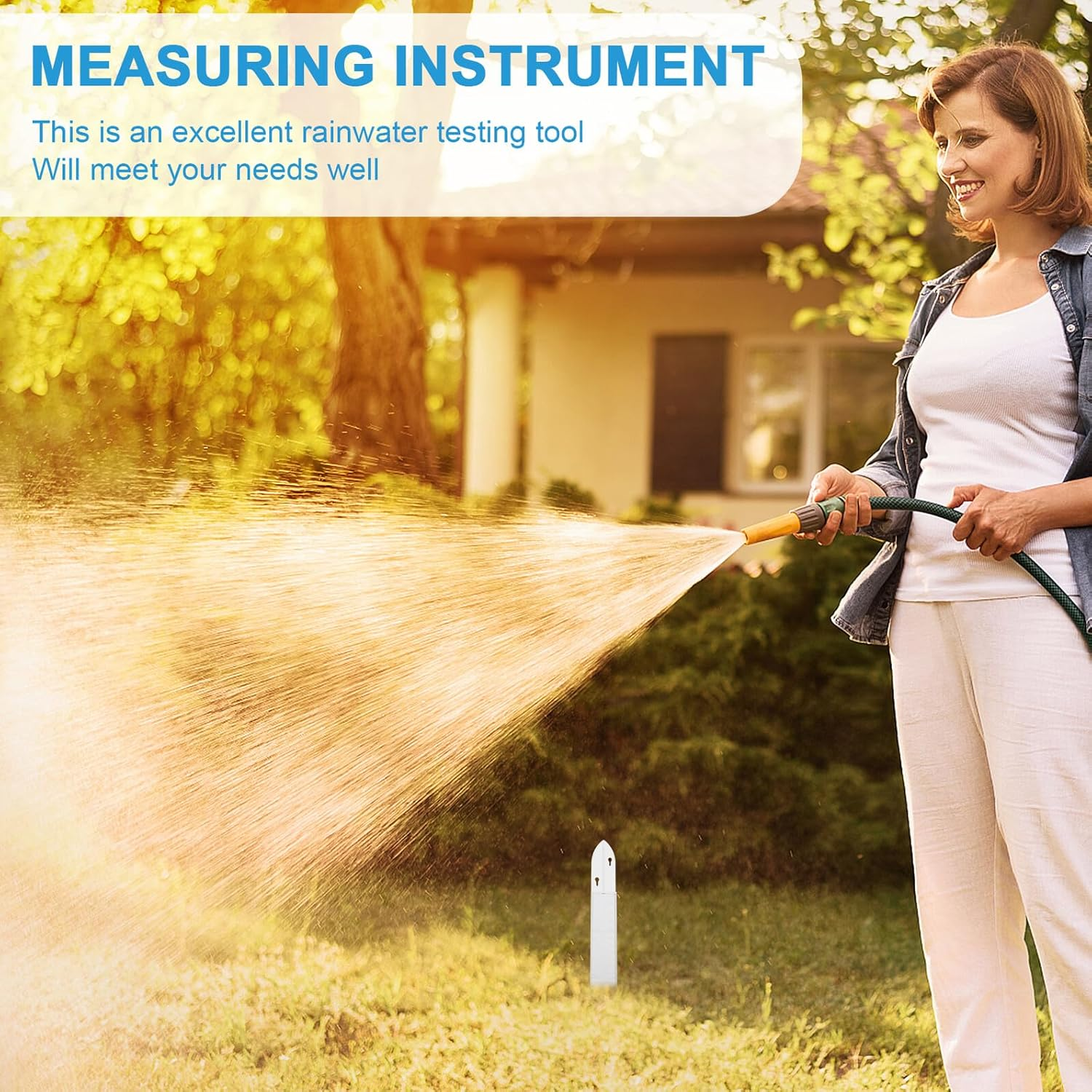 YARNOW Plastic Rain Gauge Tube with Scale for Outdoor Rainfall Measurement Garden Rain for Accurate Plant Water Monitoring