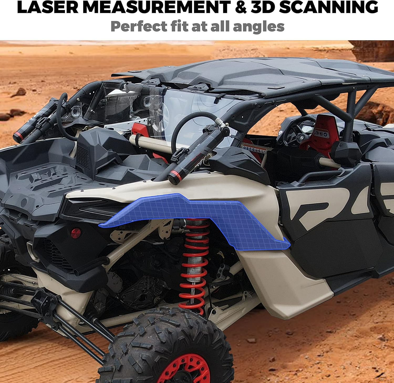 SAUTVS Left & Right Fender Deflector for Can-Am X3 MAX, Black Plastic Rear Fender Deflector Kit for Can Am Maverick X3 XDS XRS MAX Turbo R 2017-2023 Accessories (2PCS, Replace #705009511, 705009512) image number 1