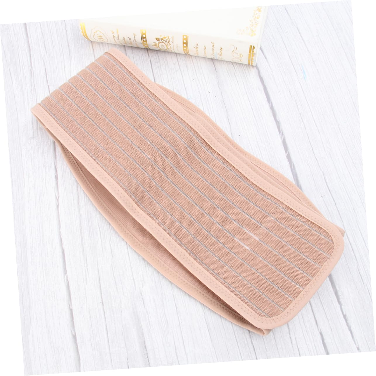 Maternity Belly Belt and Back Brace Abdominal Support Band, Beige Free Size Pregnancy Protector for Waist Care and Lower Abdomen Support Women image number 2