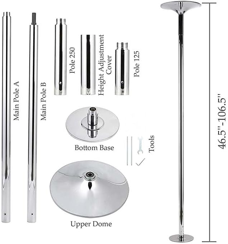 45Mm Professional Dancing Pole Dance Fitness Portable Static Stripper Spinning image number 1