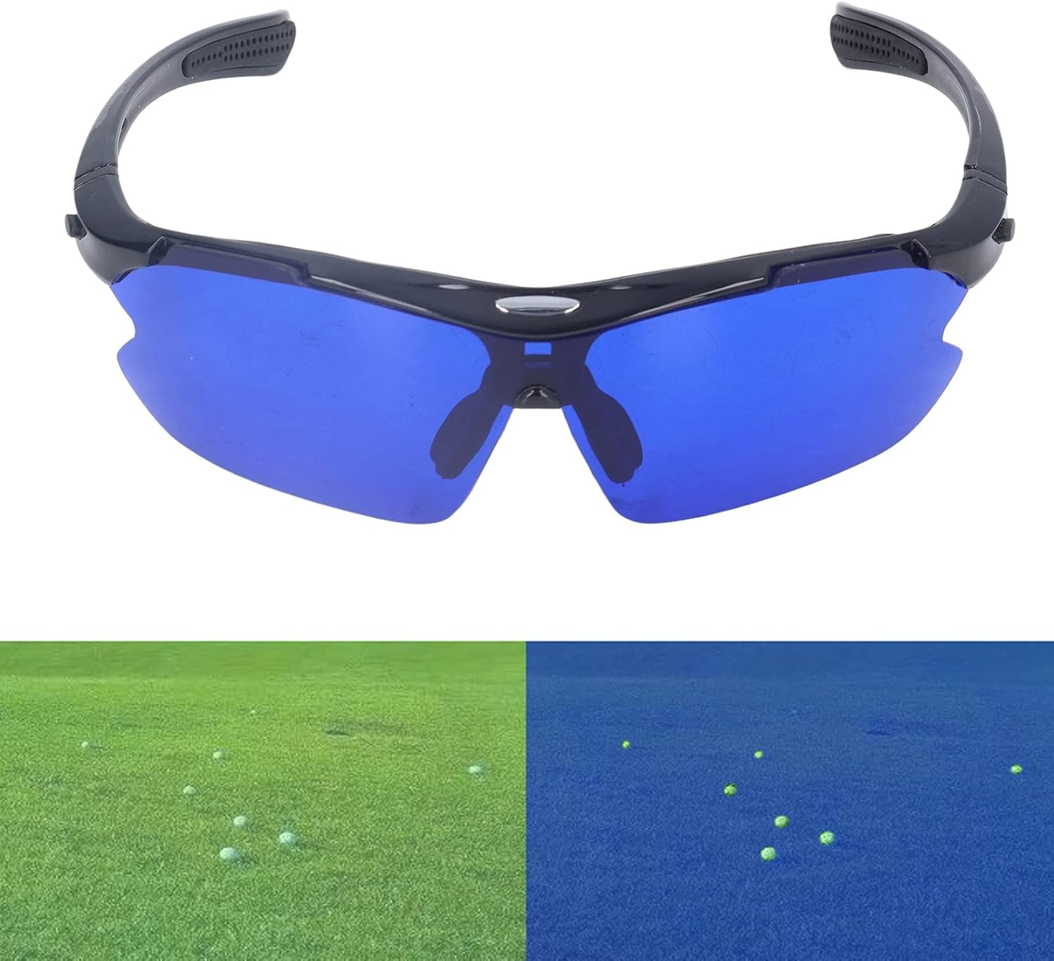 Ejoyous Golf Ball Finder Glasses, PC Material Impact-Resistant, Colored Filter Lenses Glow Vision Assist, with Cleaning Cloth & Storage Bag, Golf Lover Gift image number 6