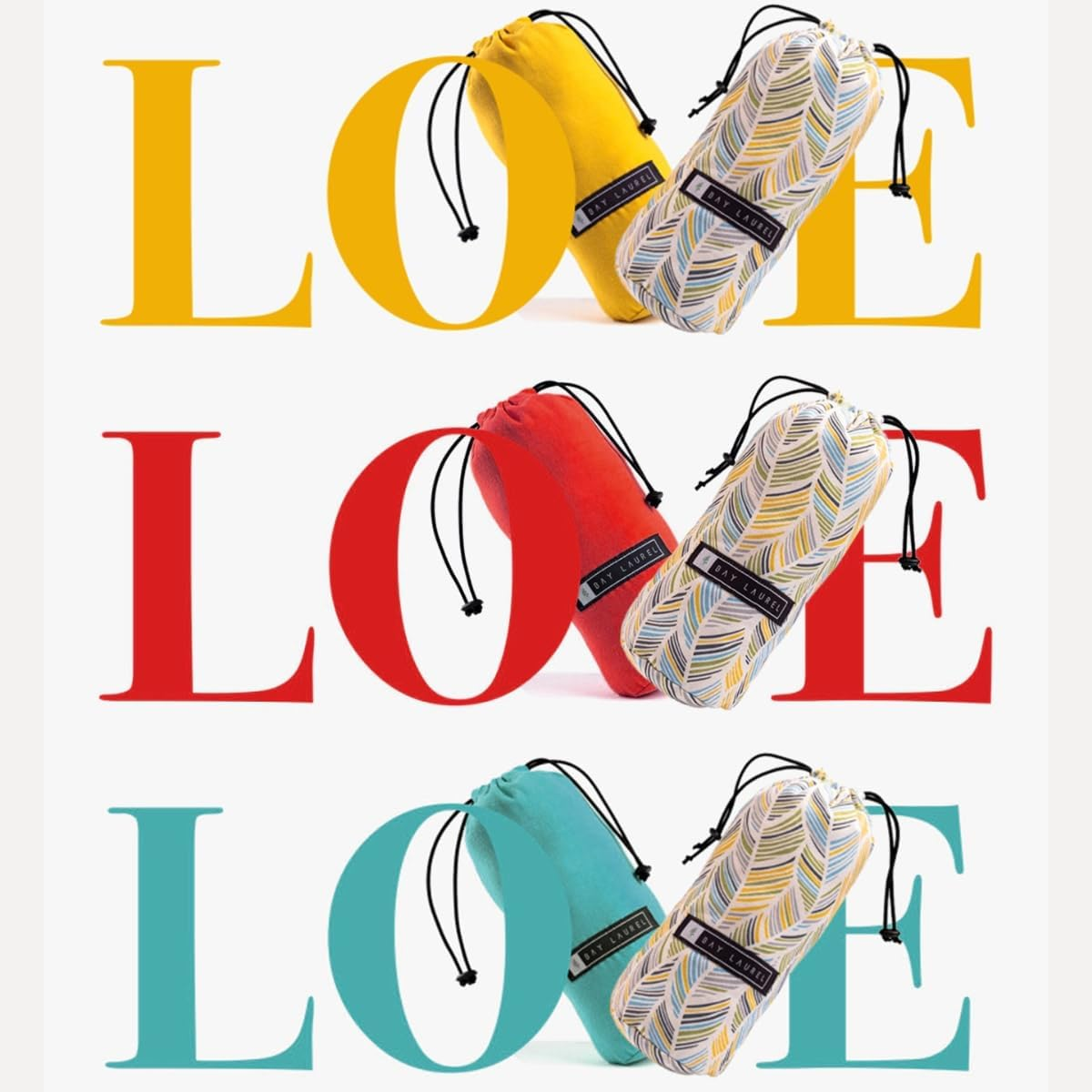 BAY LAUREL Turkish Beach Towel with Travel Bag 39 X 71 Quick Dry Sand Free Lightweight Large Oversized Towels Light - Black With Red Floral Bag image number 7