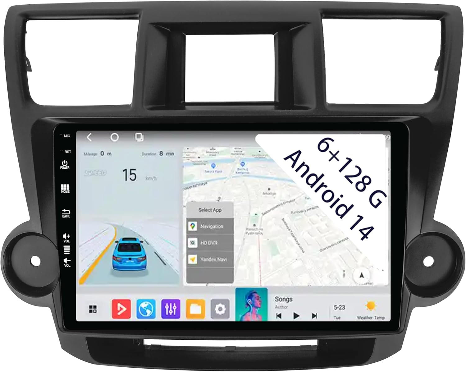 [6+128GB] Keconsing 10.1" Android 14 Autoradio for Toyota Highlander 2008 2009 2010 2011 2012 2013 Stereo Radio Carplay, Wireless Car Play GPS Auto Navi Screen Bluetooth Navigation Touchscreen