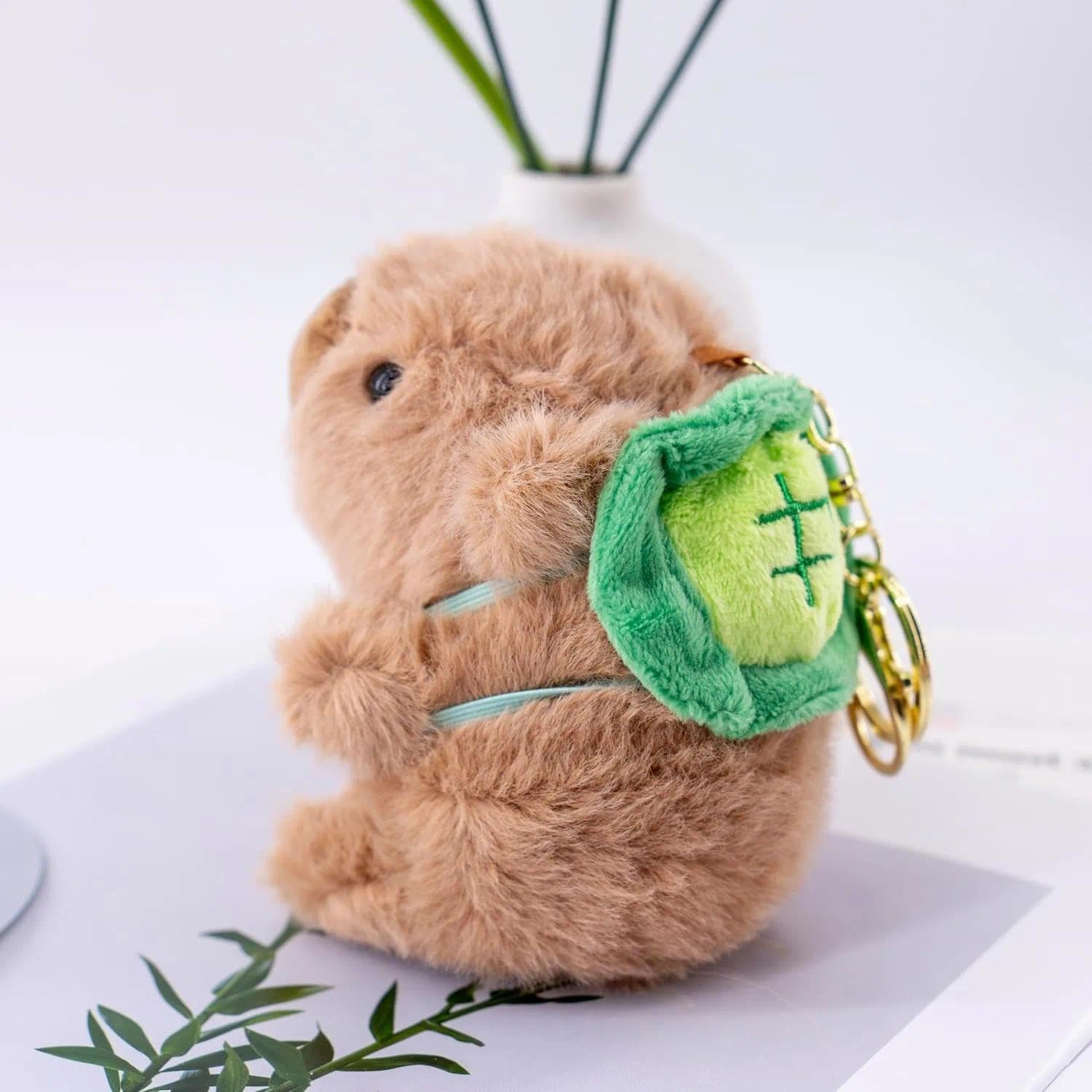 3 PCS Cute Capybara Plush Keychain Set, Animal Pendant Bag Charm for Women Gifts, Compact Size Compatible with Iphone 15 Pro Max - Kivano image number 2