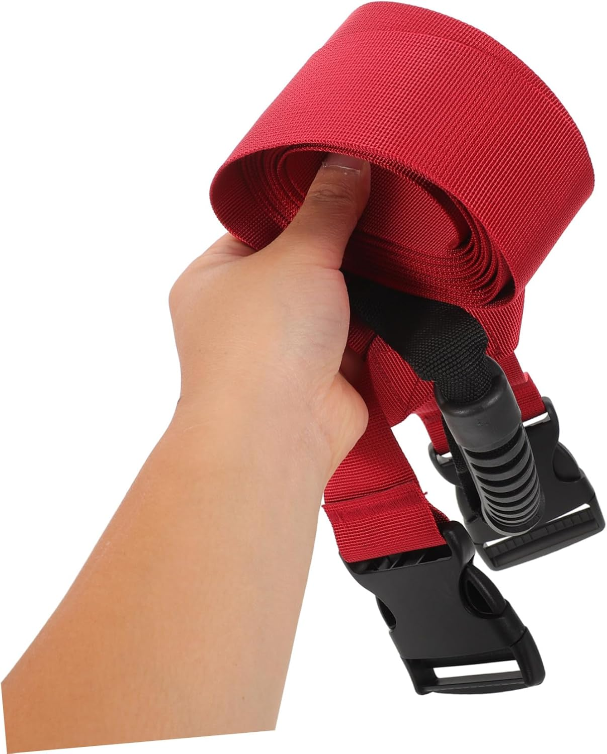 Heavy Duty Moving Straps with Elastic Tie down for Lifting Furniture Appliances Mattresses and Luggage Ergonomic Comfortable Handle Quick Securing System for Travel and Moving image number 4