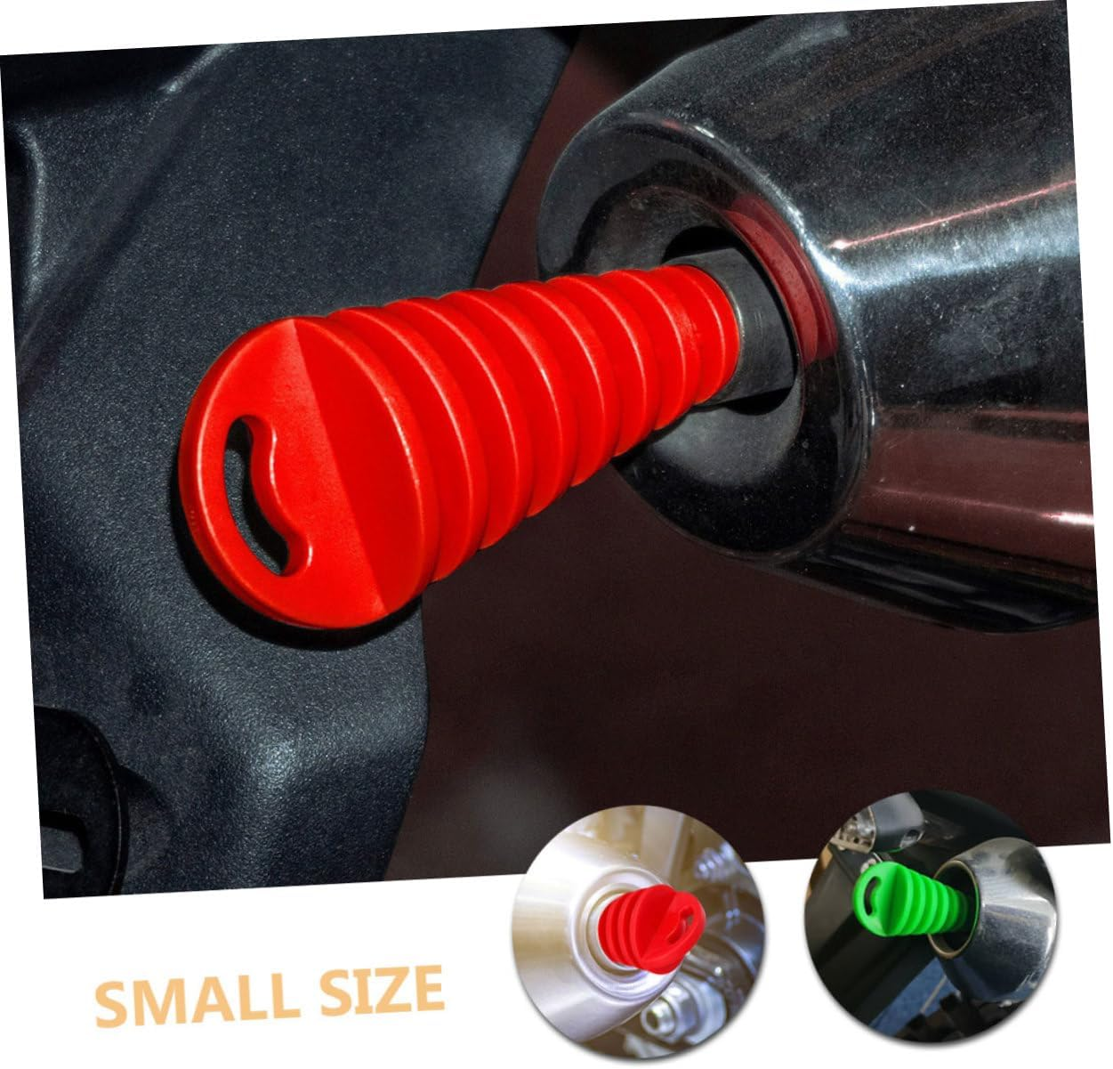 2Pcs Motorcycle Air-Bleeder Plugs Tailpipe Wash Plugs Waterproof Green and Red Motorcycle Exhaust Accessories for Motorbike Repair image number 6