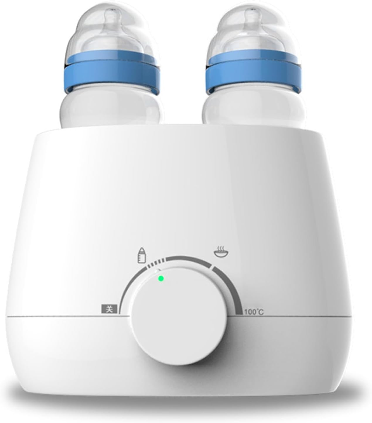 HACFUN 3 in 1 Baby Bottle Warmer & Sterilizer &ndash; Portable Double Bottle Warmer for Baby Milk, Food & Formula, Fast Heating, Bpa-Free, Precise Temperature Control, 24H Keep Warm, Safe & Efficient (White)