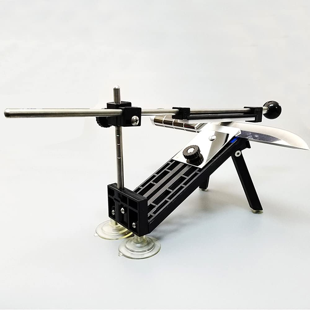 Meichoon Knife Sharpener System Professional Stainless Steel Kitchen Chef Fixed-Angle Sharpening Tools Kit with 4 Whetstones,Ue12 image number 5