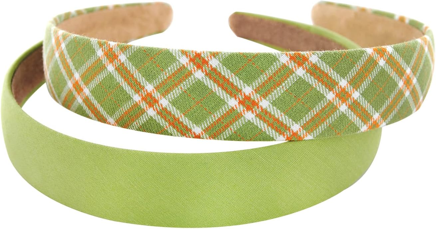Axy HRKD1 Set of 2 Classic Vintage Headbands, Women'S Headbands, Set of 2, Green