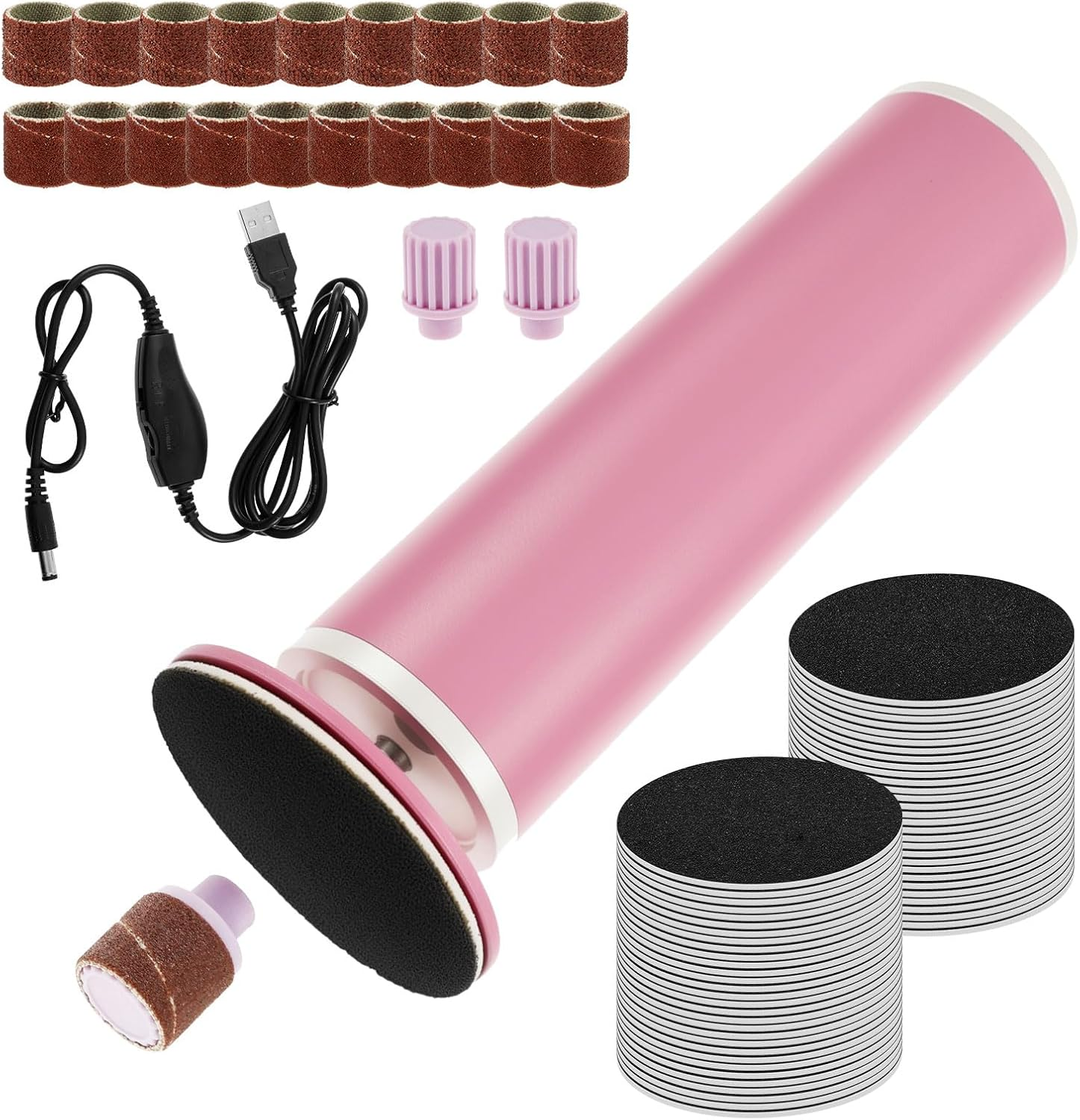 Aluminium Alloy 2 in 1 Electric Callus Remover, Adjustable Speed Foot Grinder with Ergonomic Handle Labor Saving for Body image number 1