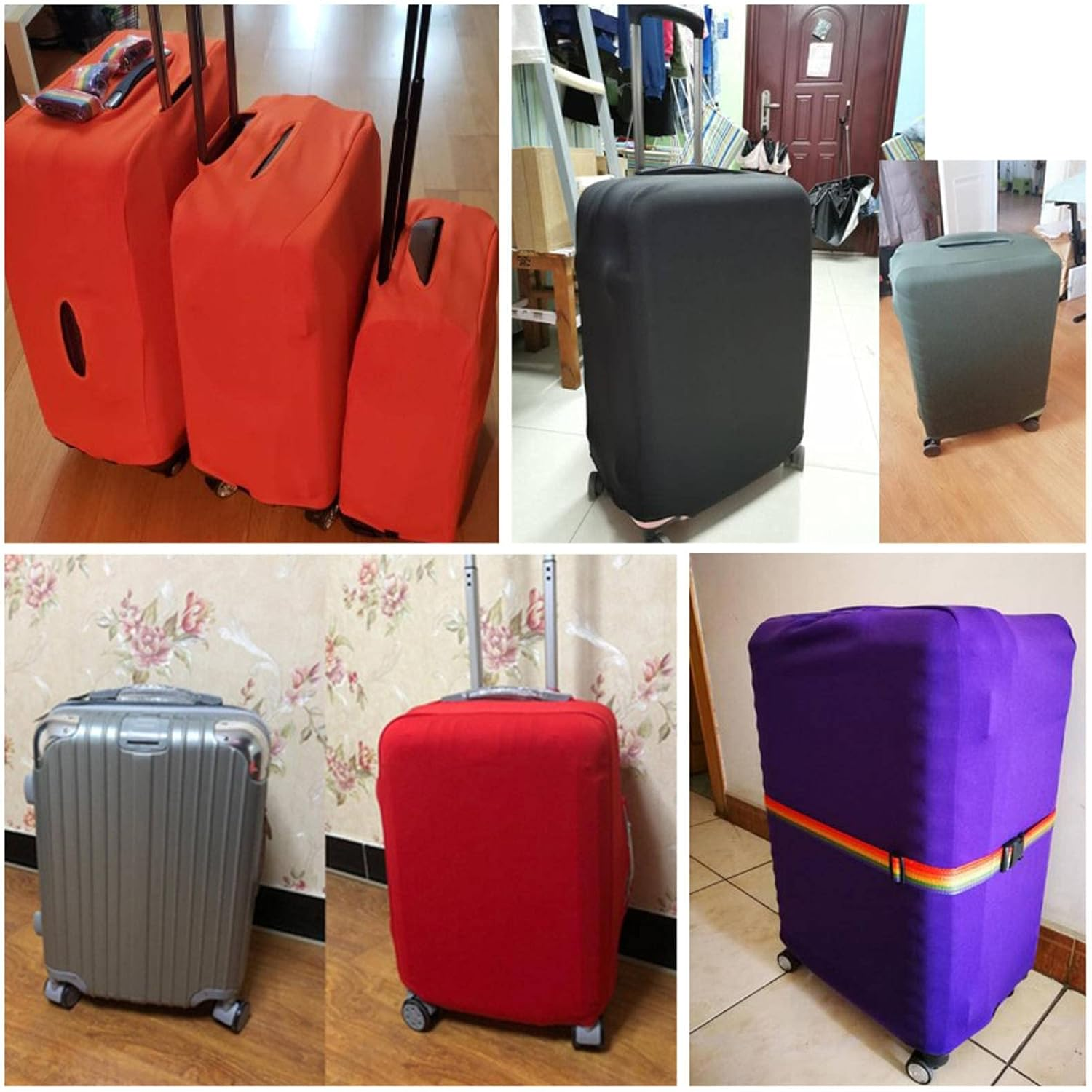 Thickenluggage Cover Suitcase Case Travel Trolley Suitcase Protective Cover for S/M/L/X L/18-32 Inch Travel Accessories image number 2