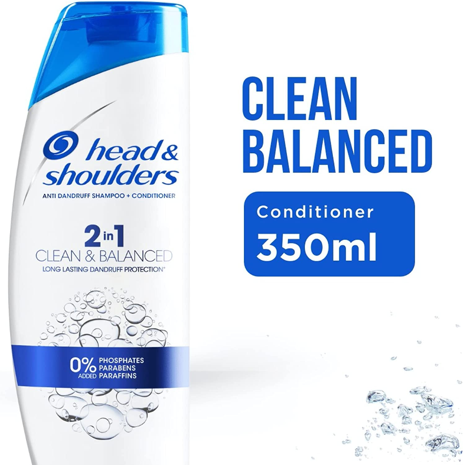 Head & Shoulders Clean & Balanced anti Dandruff 2 in 1 350Ml Shampoo image number 3