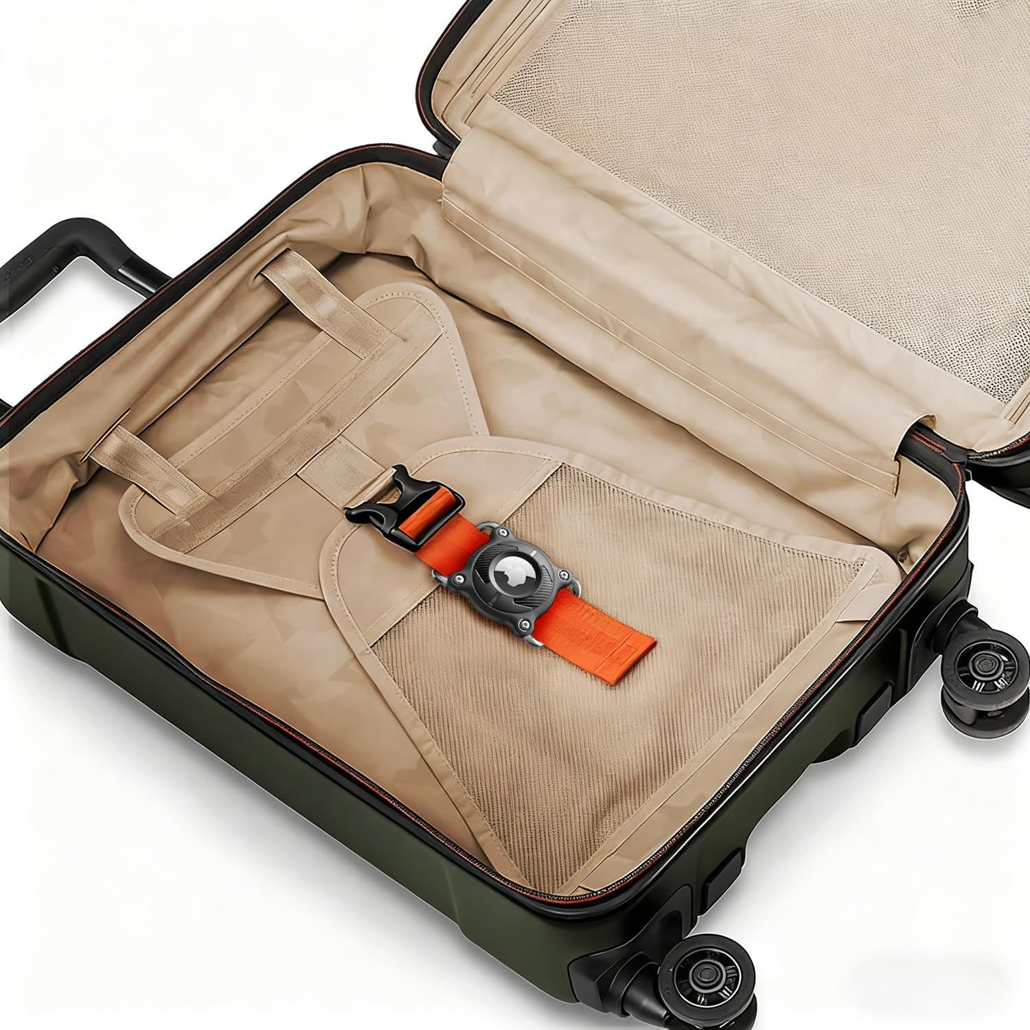 Leonids for Airtag Holder for Dog Collar, Waterproof & Scratch-Resistant Protective Hard Case with Removal Tools for Apple Airtag for Dog Collar, Backpack, Luggage (Black) - Pink image number 2