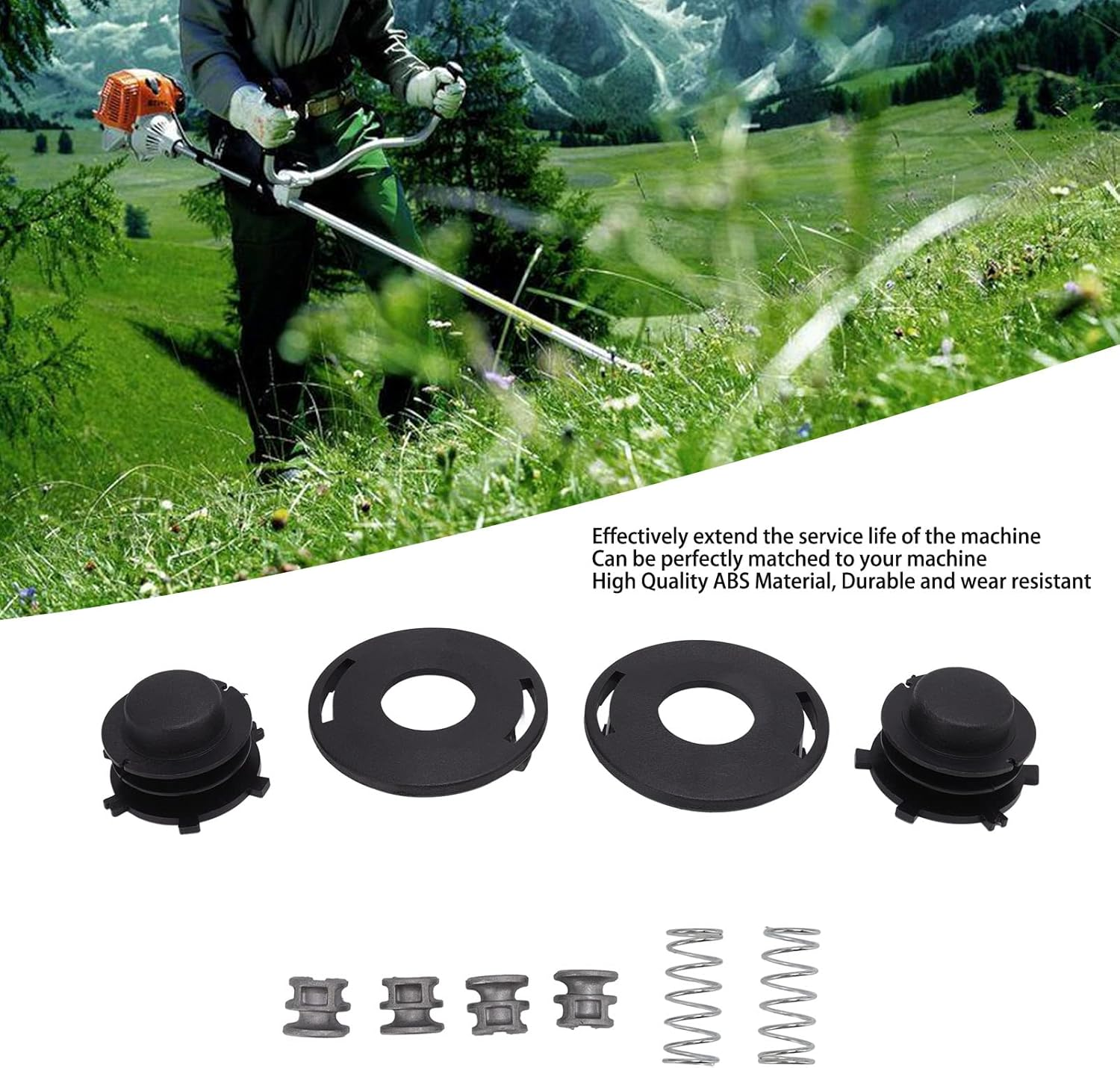 EVTSCAN 2Pcs 4002‑713‑3017 Trimmer Head Spool for STIHL Autocut 25‑2 Fs90R Fs100Rx Trimmer Accessory