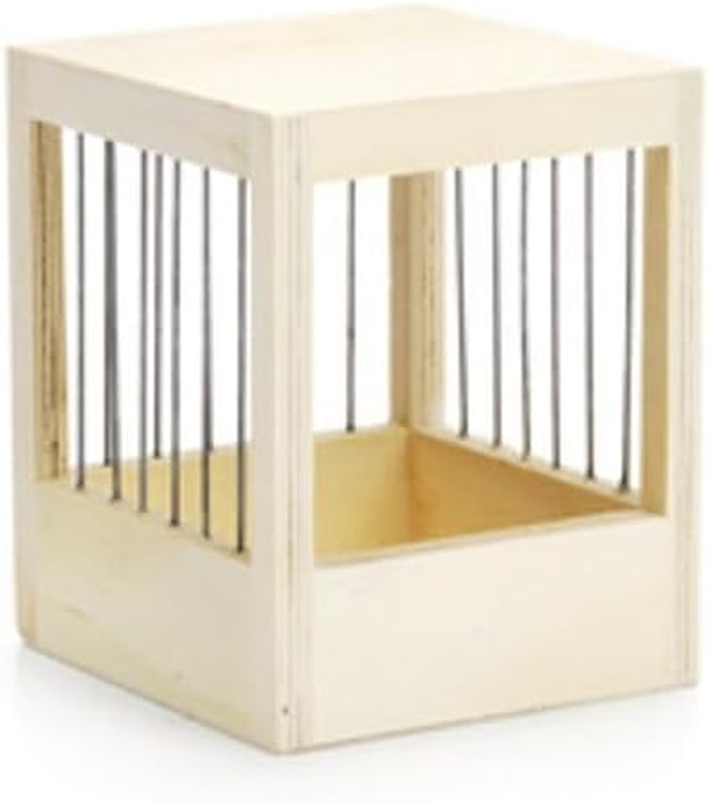 Beeztees 45700 Wooden Nesting Box for Canary with Metal Mesh 11.5 X 11.5 X 14 Cm