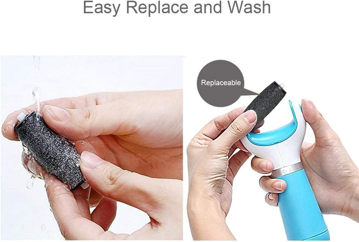 8 Pack Extra Coarse Replacement Rollers for Amope Pedi Refills Electronic Perfect Foot File Pedi Hard Skin Remover Refills Include 1 Nail Brush 1 Clean Brush image number 3
