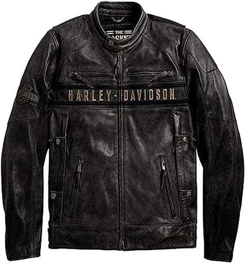 Men&rsquo;S Harley-D Biker Leather Jacket | Motorcycle Leather Jacket for Men