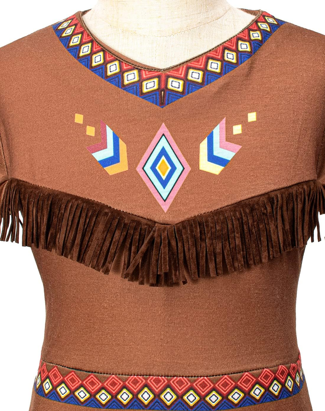 Native American Costume Girls Dress Indigenous American Indians Kids Cosplay 2-12 Years image number 1