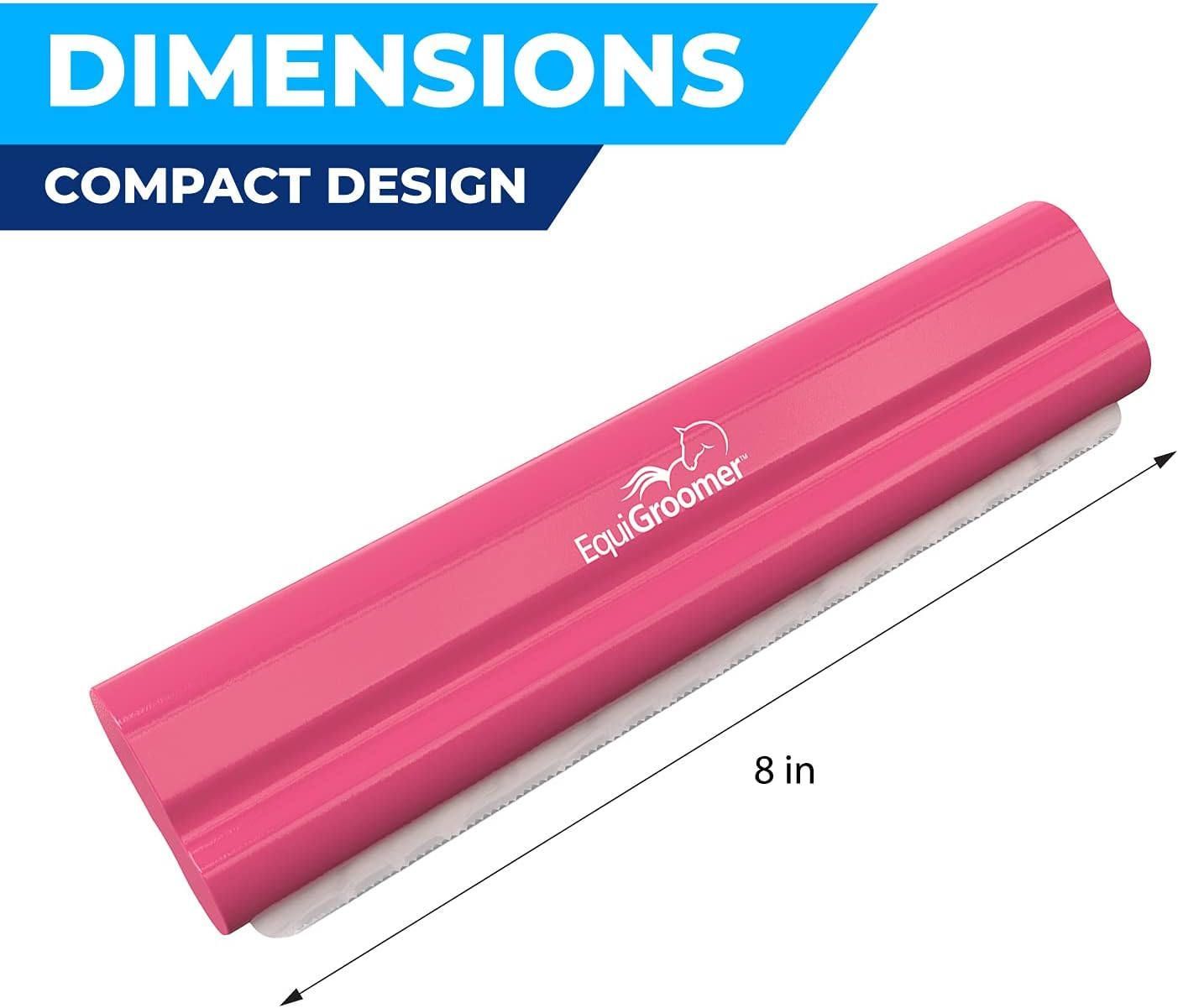 Equigroomer Large 9" Shedding/Grooming Tool for Horses (Pink) - Blue image number 4