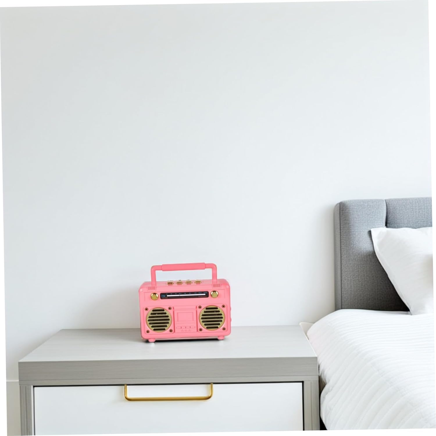 SECFOU Portable Mini Retro Speaker with Built Subwoofer Wireless Outdoor Radio for Camping and Travel Sturdy Battery for Compact Vintage Music Player for Home Desk Decor image number 2