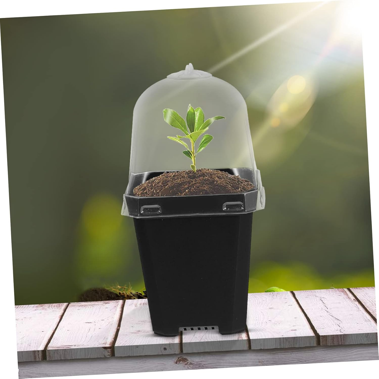 10Pcs Thickened Plastic Plant Starter Pots Indoor Seedling Pots for Flower Garden Garden Supplies