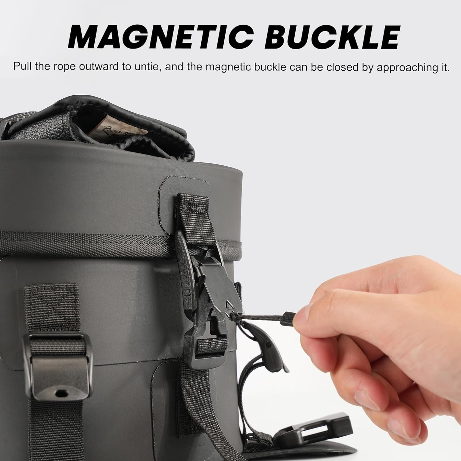 WILD HEART Universal 8L Large Capacity Waterproof Motorcycle Tank Backpack for Motorcycling (Black)