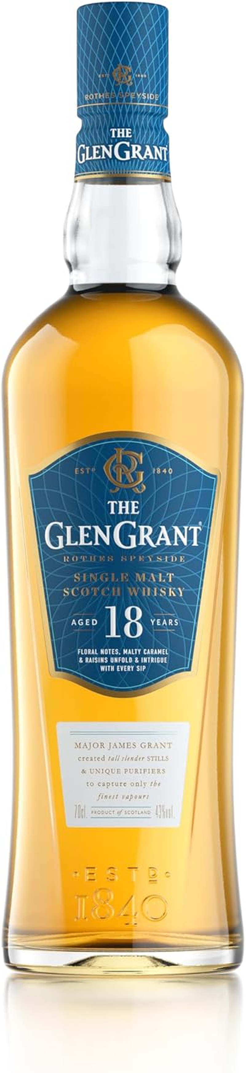 Glen Grant 18 Year Old Speyside Single Malt Scotch Whisky 700 Ml