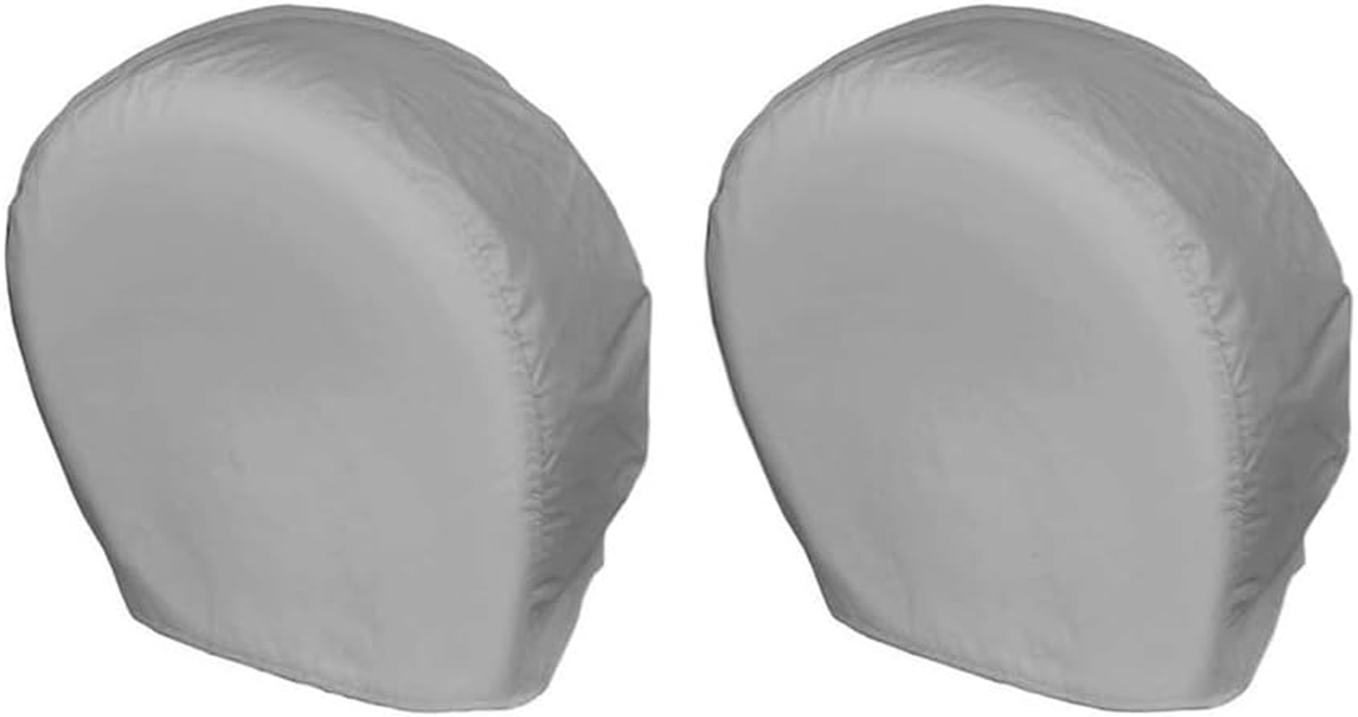 Shkalacar 2-Piece 18-20 Inch Sun Protection Tyre Covers, 190T Oxford Fabric Tyre Rim Protector with Elastic Strap and Hook Design, Waterproof Wheel Protective Cover for Car, SUV (Silver, S) image number 6