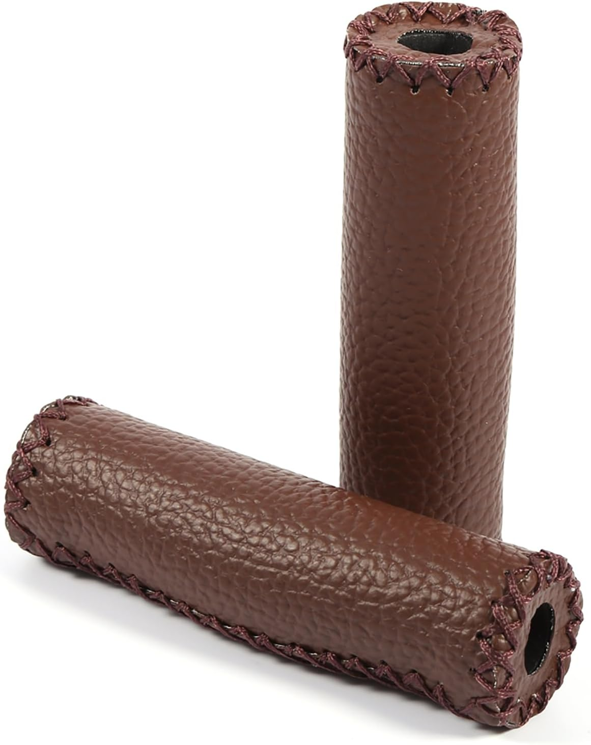 Handlebar Grips Three Color Retro Leather Bike Cover Grip for Uphill Riding