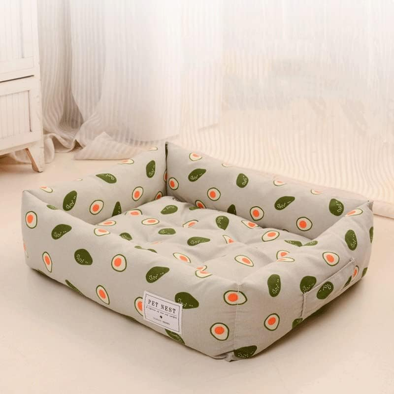 Dog Bed Mattress Waterproof Dog Bed Large Small Dog Bed Lounge Sofa 115 * 85CM Washable Dog Pillow Mattress with Water Resistant Oxford Fabric for Dog Crate (Color : A, Size : L (60Cm*50Cm))