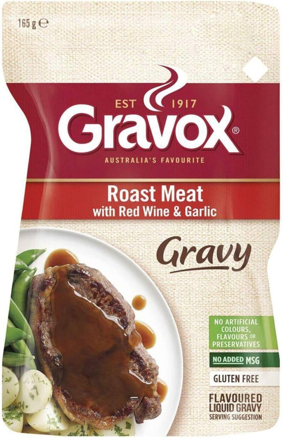 Gravox Roast Meat with Red Wine and Garlic Gravy Pouch Liquid Pouch for Gravy and Liquid Stock Instant Gravy 165G image number 4