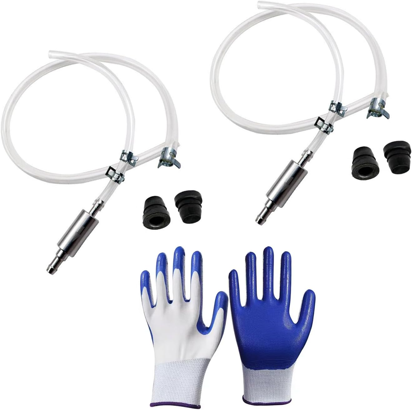 Roczential 2Pcs Brake Bleeder Hose One Way Check Valve Tube Bleeding Tool Kit for Car Motorcyle Clutch Aluminum Body Tube Kit for Hydraulic System Bleeding,Brake Fluid Bleeder Repair Kit for Car image number 6