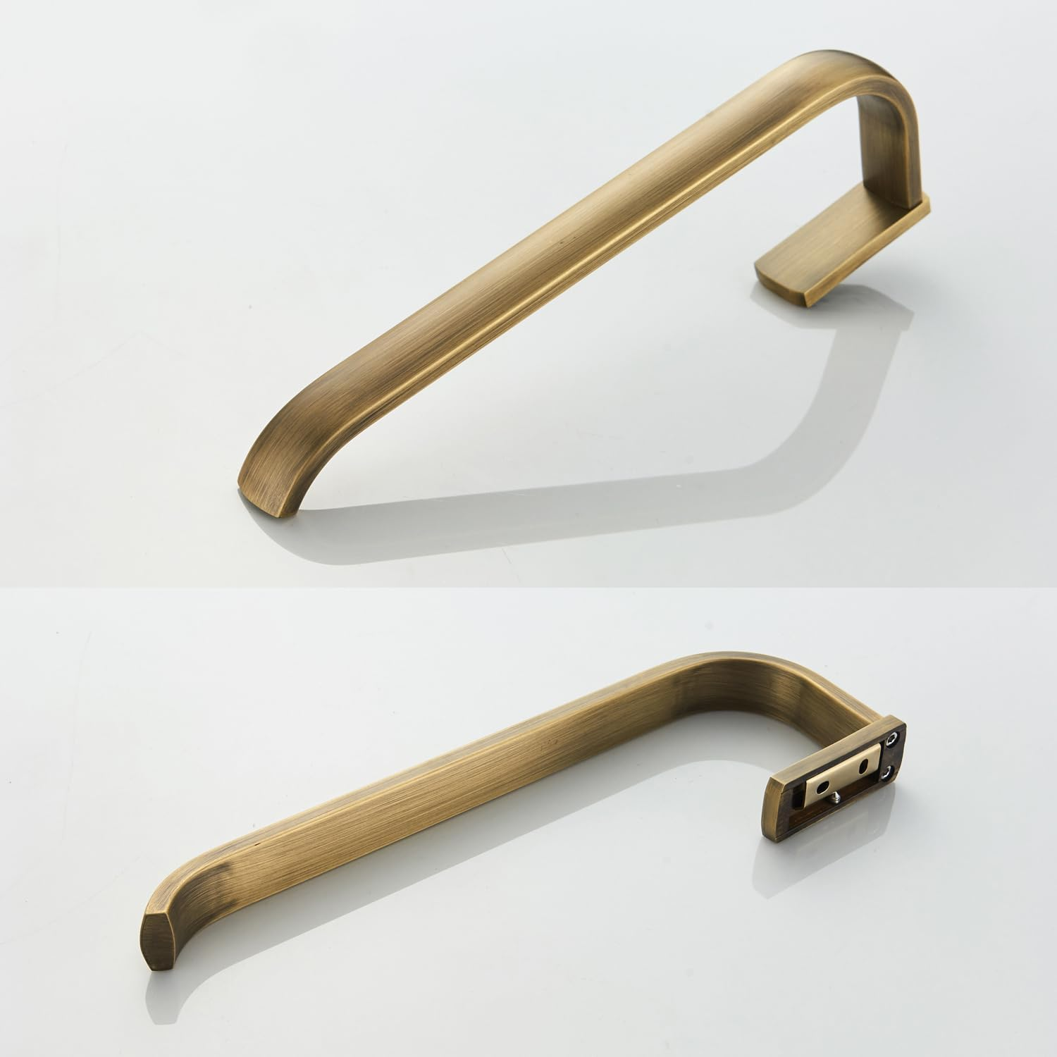 Flybath 2Pc Bathroom Accessories Set - Towel Ring and Toilet Paper Holder Antique Brass Wall Mounted, Brushed Bronze - Polished Chrome - 2Pc image number 5