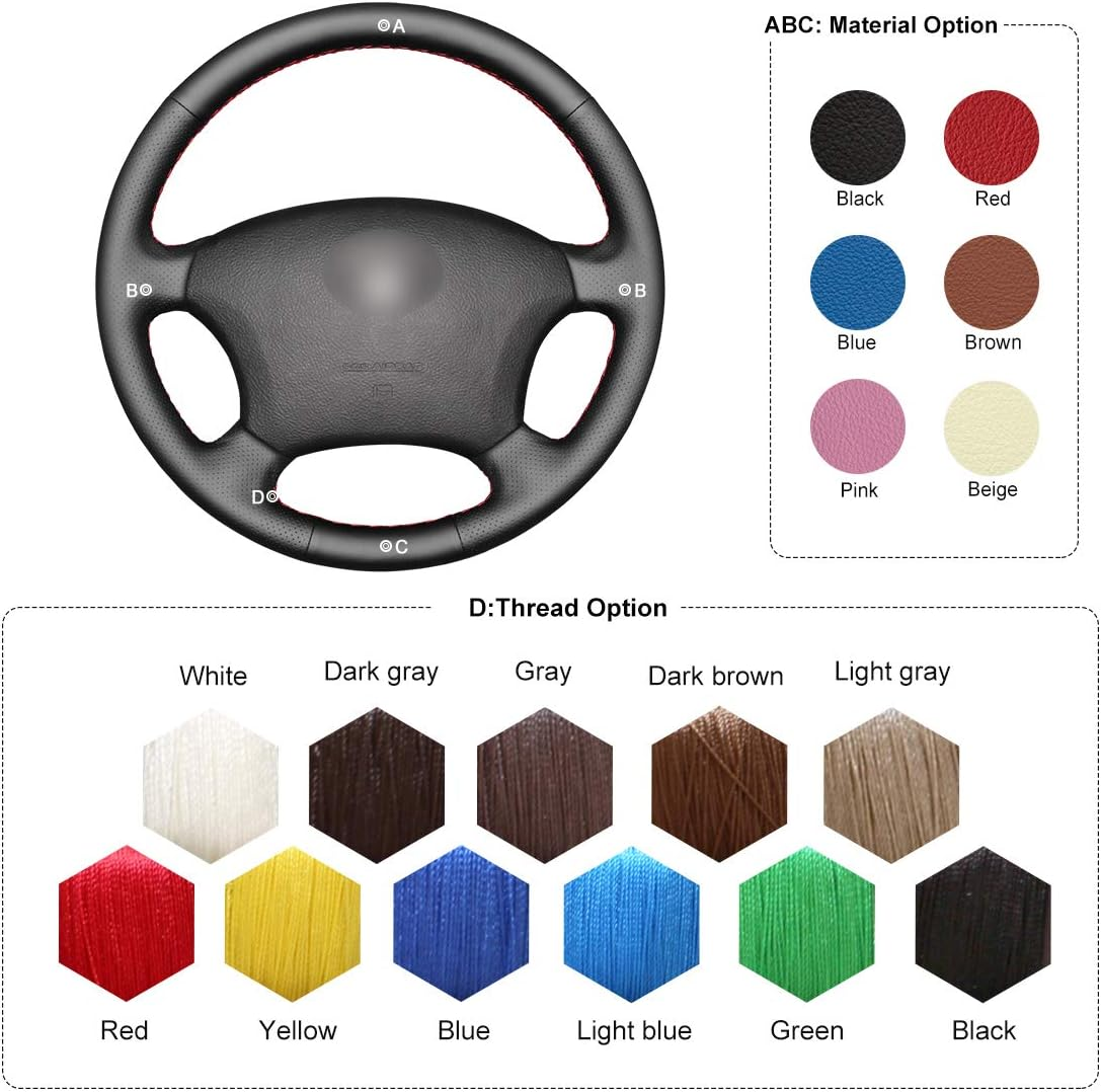 MEWANT Steering Wheel Cover Wrap for Toyota Tacoma Tundra 4Runner Sienna Highlander Sequoia Land Cruiser Prado 120 Land Cruiser Hilux LS400 GX GX470 image number 5