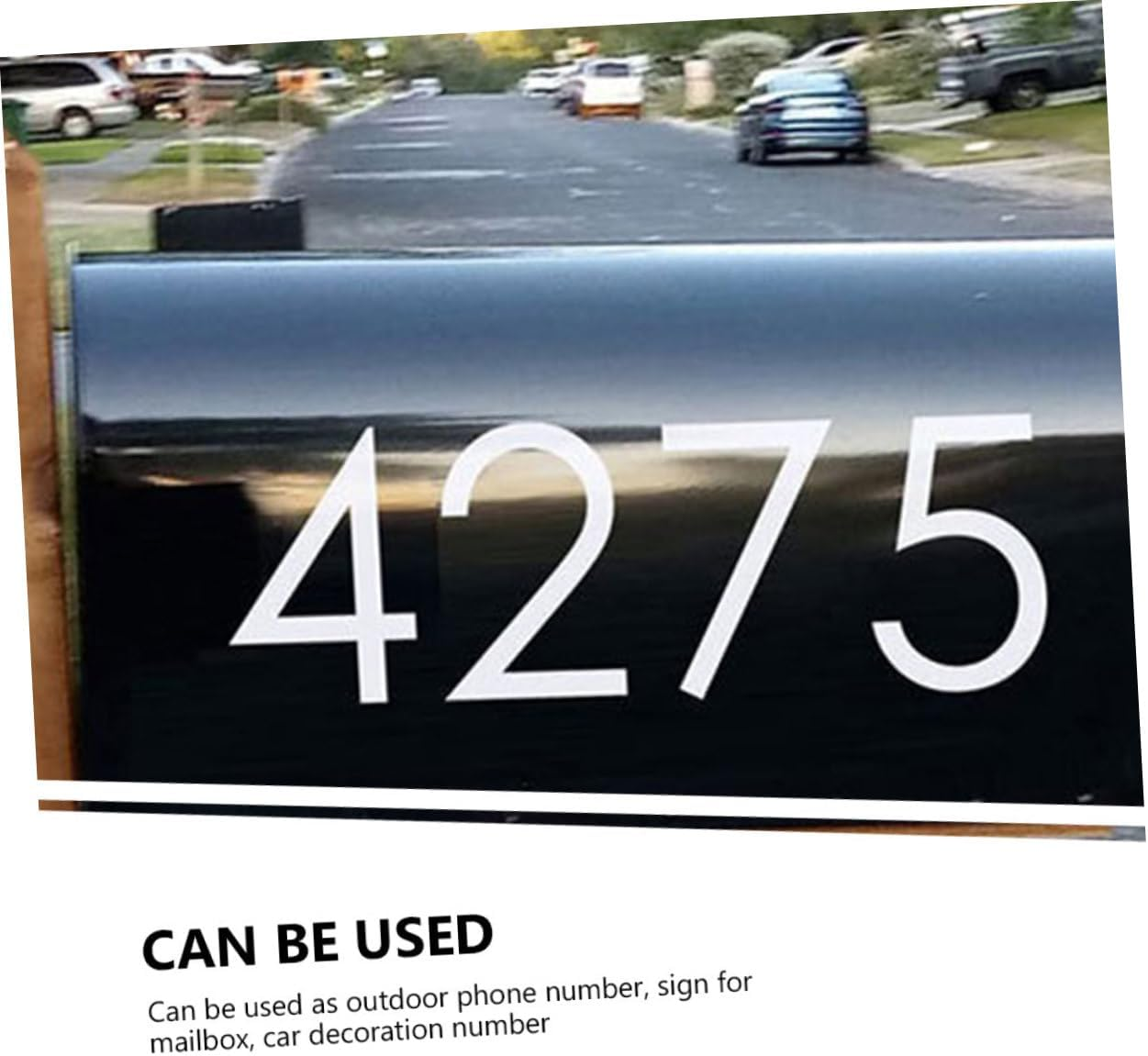 DOITOOL Reflective Mailbox Stickers for Wheelie Bins 4 Sets Number Stickers Adhesive Mailbox Numbers Decals image number 3
