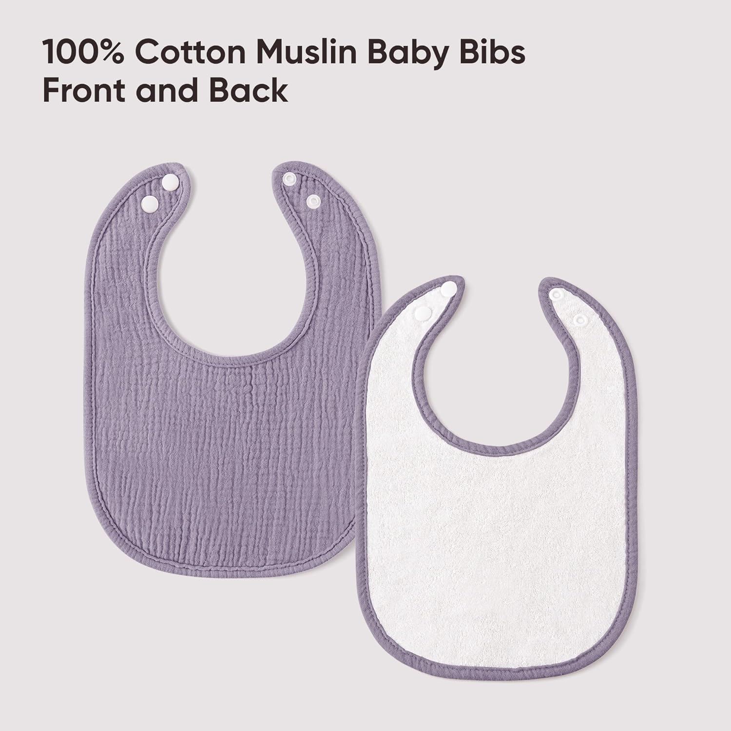 Bearmoss Muslin Baby Drooling Bibs 8 Pack, 100% Cotton Square Adjustable Bandana Bibs for Baby Girls Boys Teething Drool (Summer Berry) image number 6