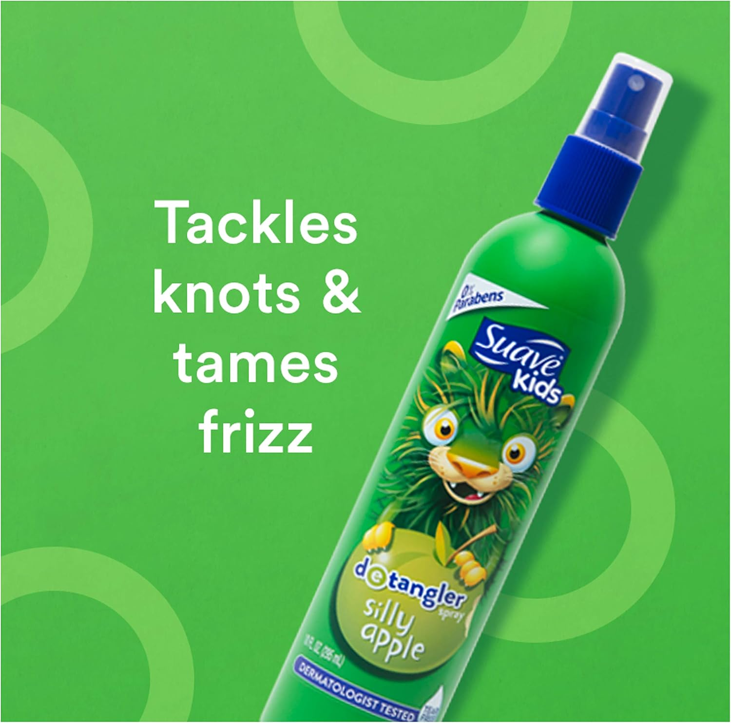 Suave Kids Detangler Spray for Tear-Free Styling Silly Apple Dermatologist-Tested Hair Detangler Formula 10 Oz image number 4