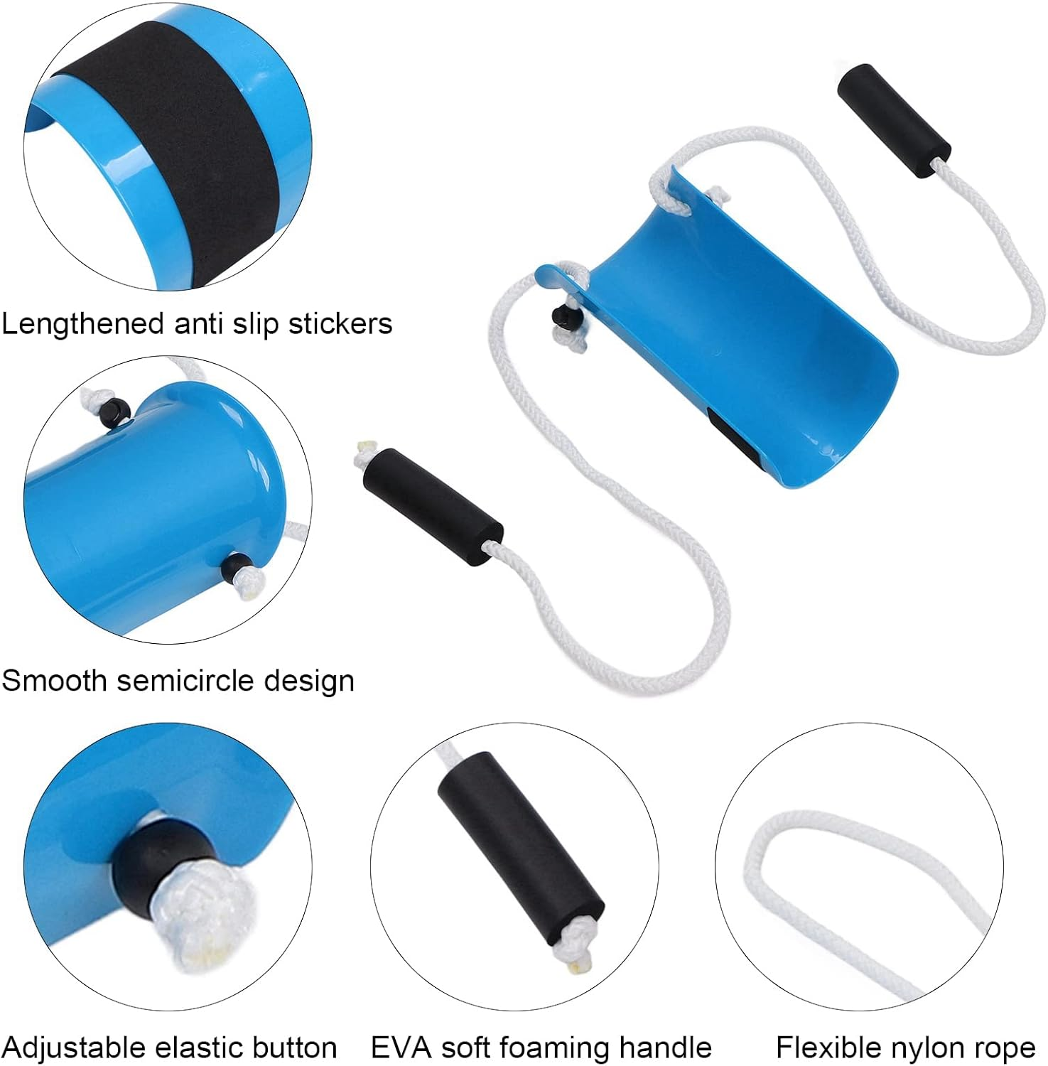 Sock Aid, Compression Sock Helper Stocking Slider with Foam Grip Handles, Sock Aid Tool and Pants Assist for Elderly, Disabled, Pregnant, Diabetics, Sock Puller Aid Easy on and off (Blue) image number 3