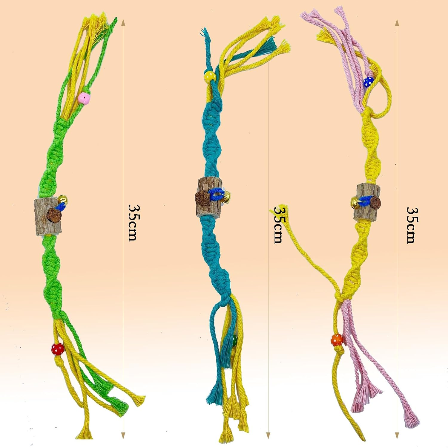 Cat Toys Chew Ropes - 3 Pack Catnip Toys for Teeth Cleaning Large Cat Chew Toys for Teeth Cleaning,Cat Toys with Catnip,Interactive Cat Nip Kicker Toys for Cats Kittens Exercise image number 1