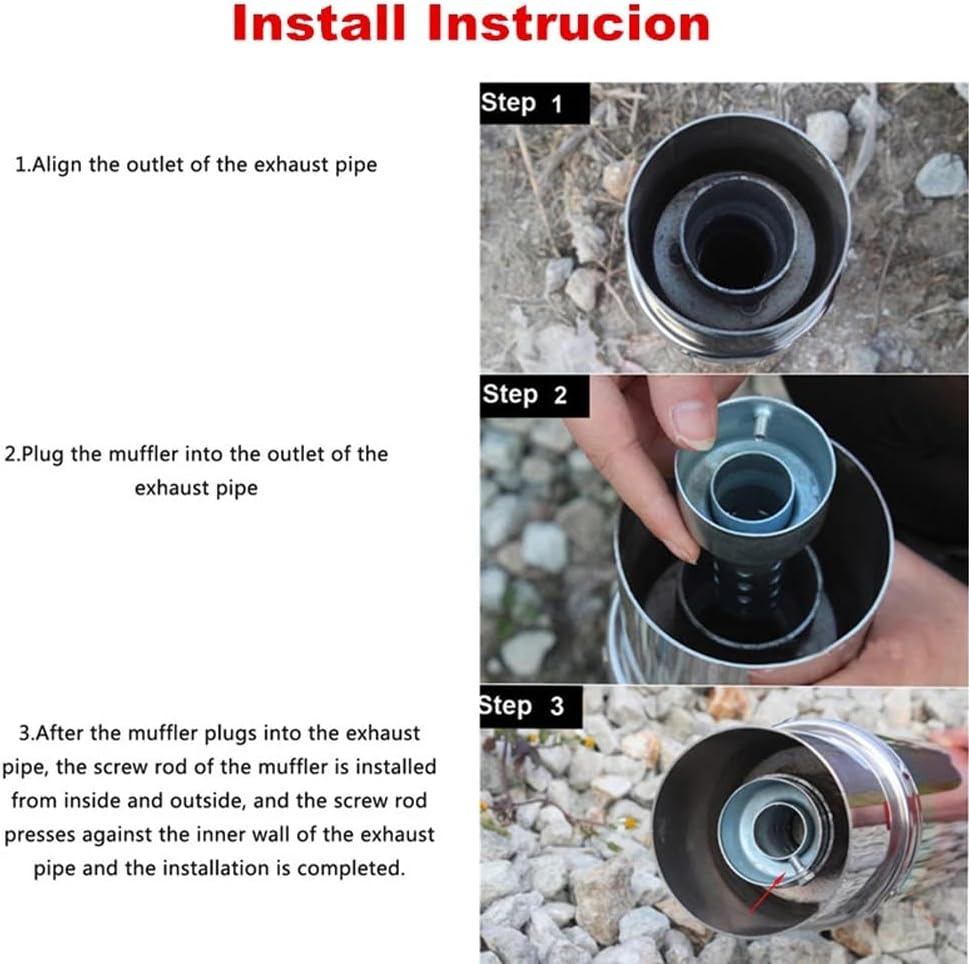 60Mm Black Motorcycle Exhaust Can Muffler Pipe Baffle DB Killer Universal Silencer 60Mm image number 2