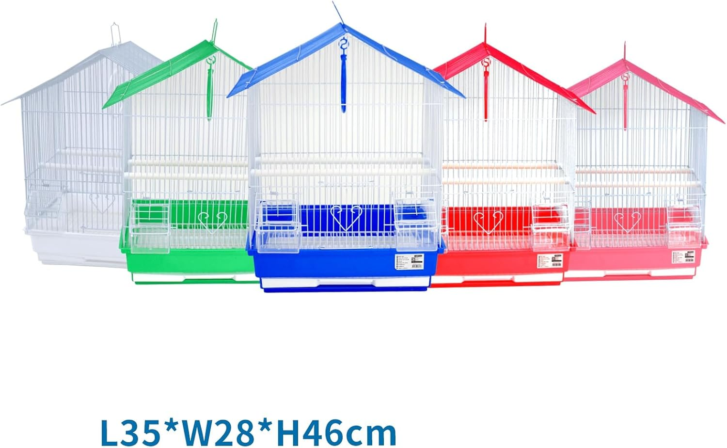 Simple Bird Cage, Compact Design, Metal Structure, Easy Access, Ideal for Small Birds and Safe Home