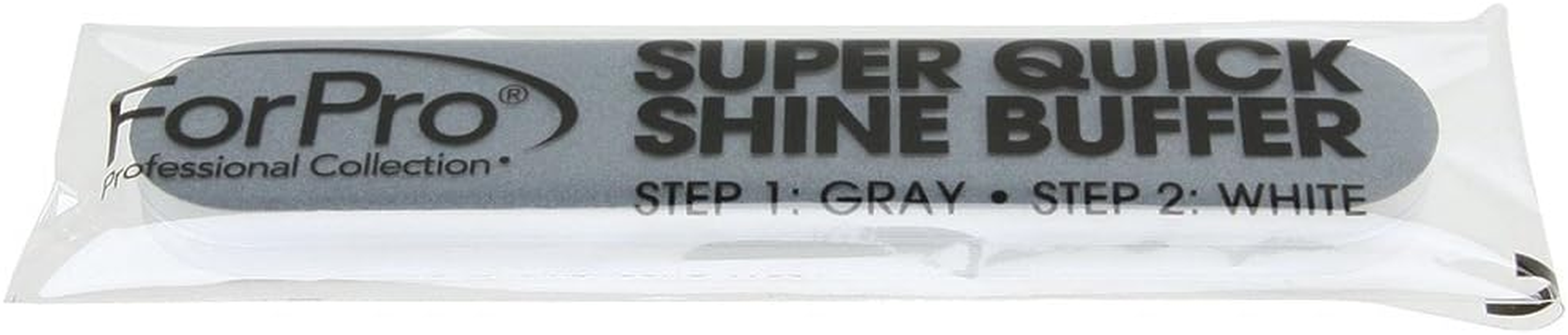 Forpro Super Quick Shine 2-Way Buffer, Green 400/White 4000 Grit, Double-Sided Manicure & Pedicure Nail Buffer, 3.5&rdquo; L X .75&rdquo; W, 25Count image number 2