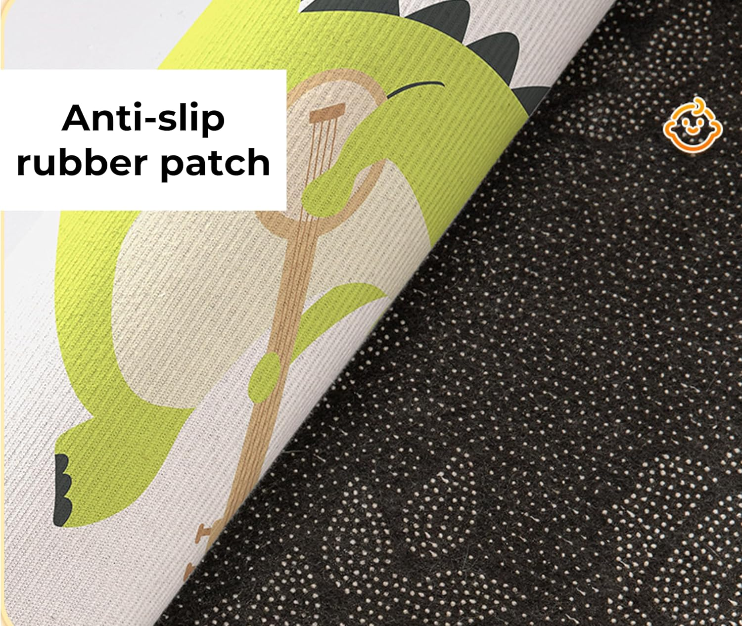 Round Play Mat, Anti-Slip, Green Crocodile, Animal, Cartoon, Cute, Kids Room Decor, Children'S Room Rug, Floor Rug, Area Rug, Diameter 80Cm/31.5&rsquo;&rsquo; image number 5