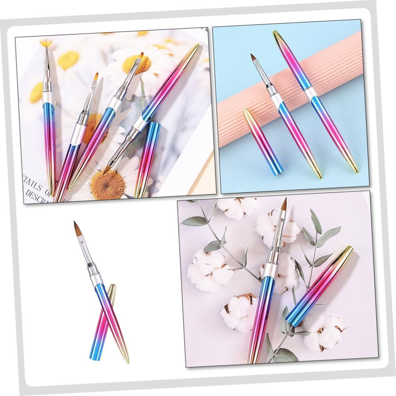 OHPHCALL Flexible Nail Art Brush Pen Smooth Hair Brush for Manicure Nail Art Accessory image number 2